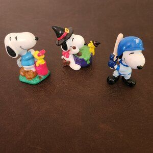 (3) Peanuts Snoopy Figures (Baseball, Golf, Witch)